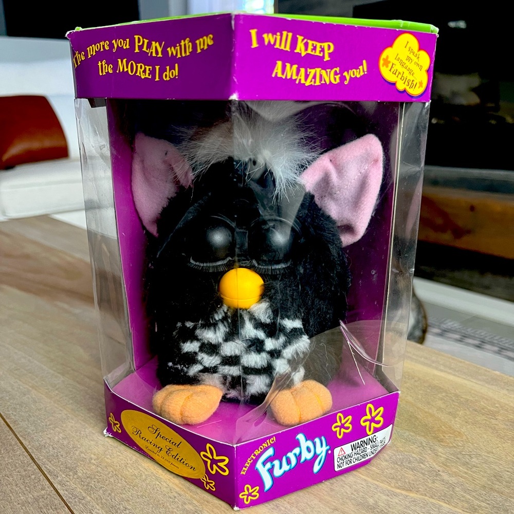 Original 1999 Furby by Tiger Electronics. Model 70-891 special racing edition.